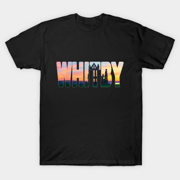 WHITBY - Yorkshire England Whitby Abbey Sunset T-Shirt by TouristMerch